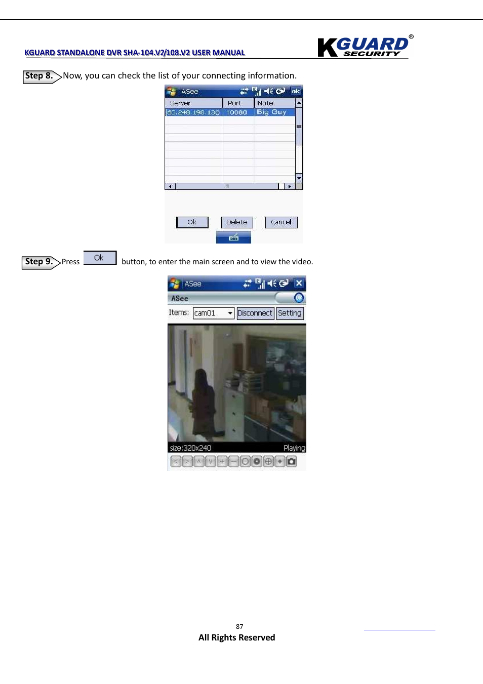 KGUARD Security SHA108.V2 User Manual | Page 91 / 147