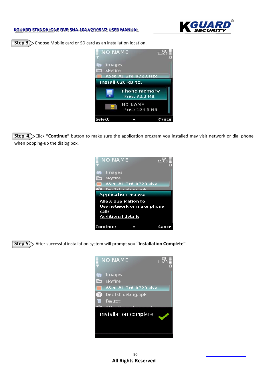 KGUARD Security SHA108.V2 User Manual | Page 94 / 147