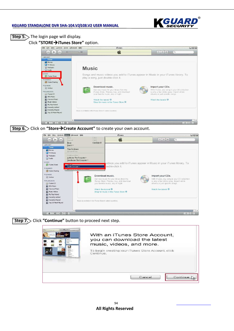 KGUARD Security SHA108.V2 User Manual | Page 98 / 147