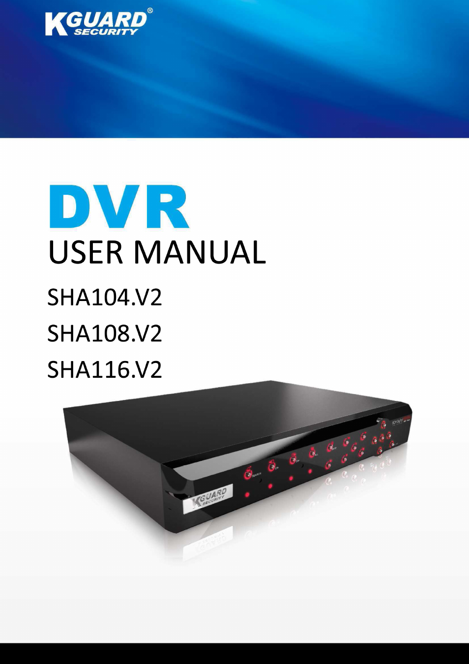 KGUARD Security SHA116.V2 User Manual | 99 pages