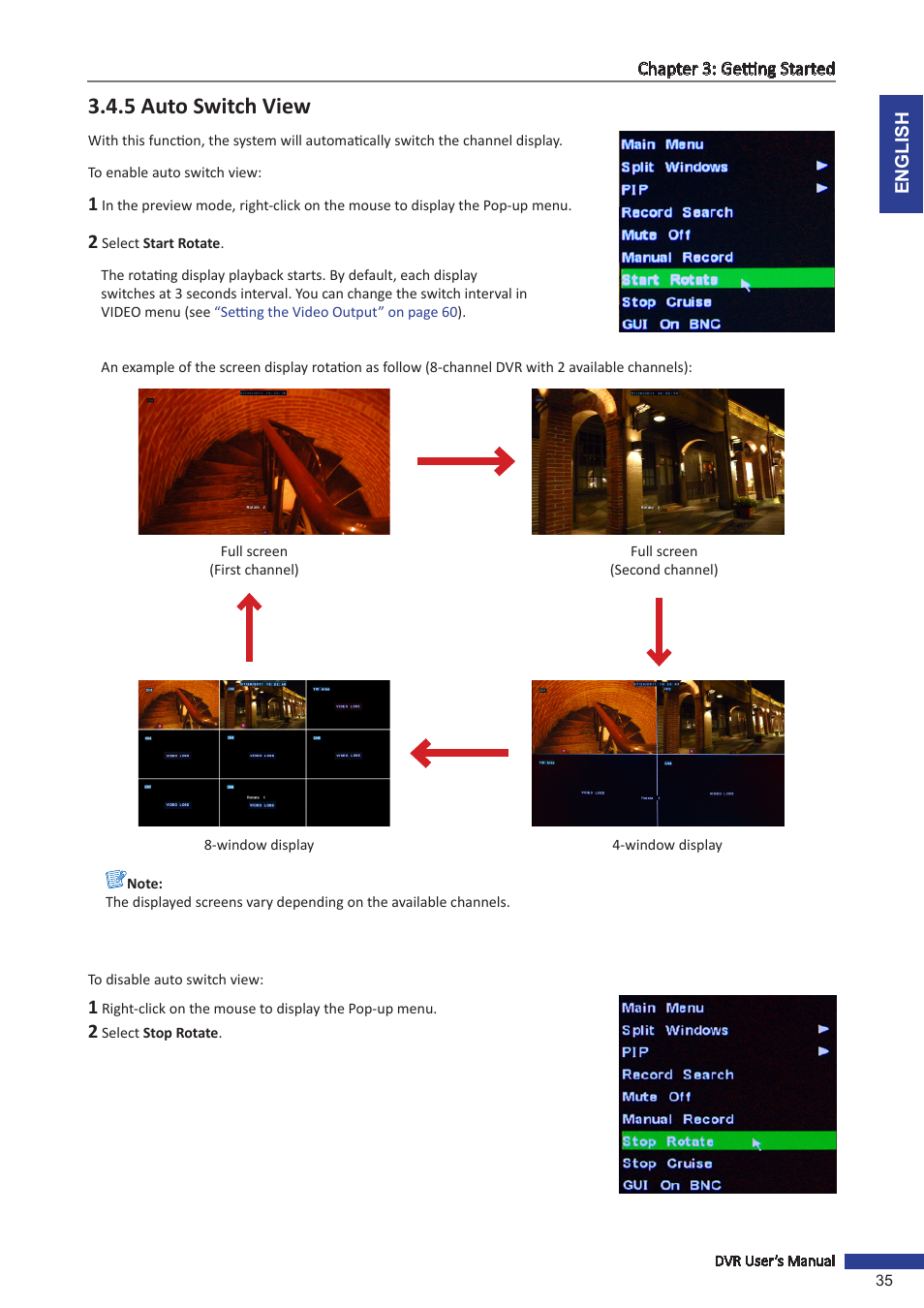 5 auto switch view | KGUARD Security SHA116.V2 User Manual | Page 35 / 99