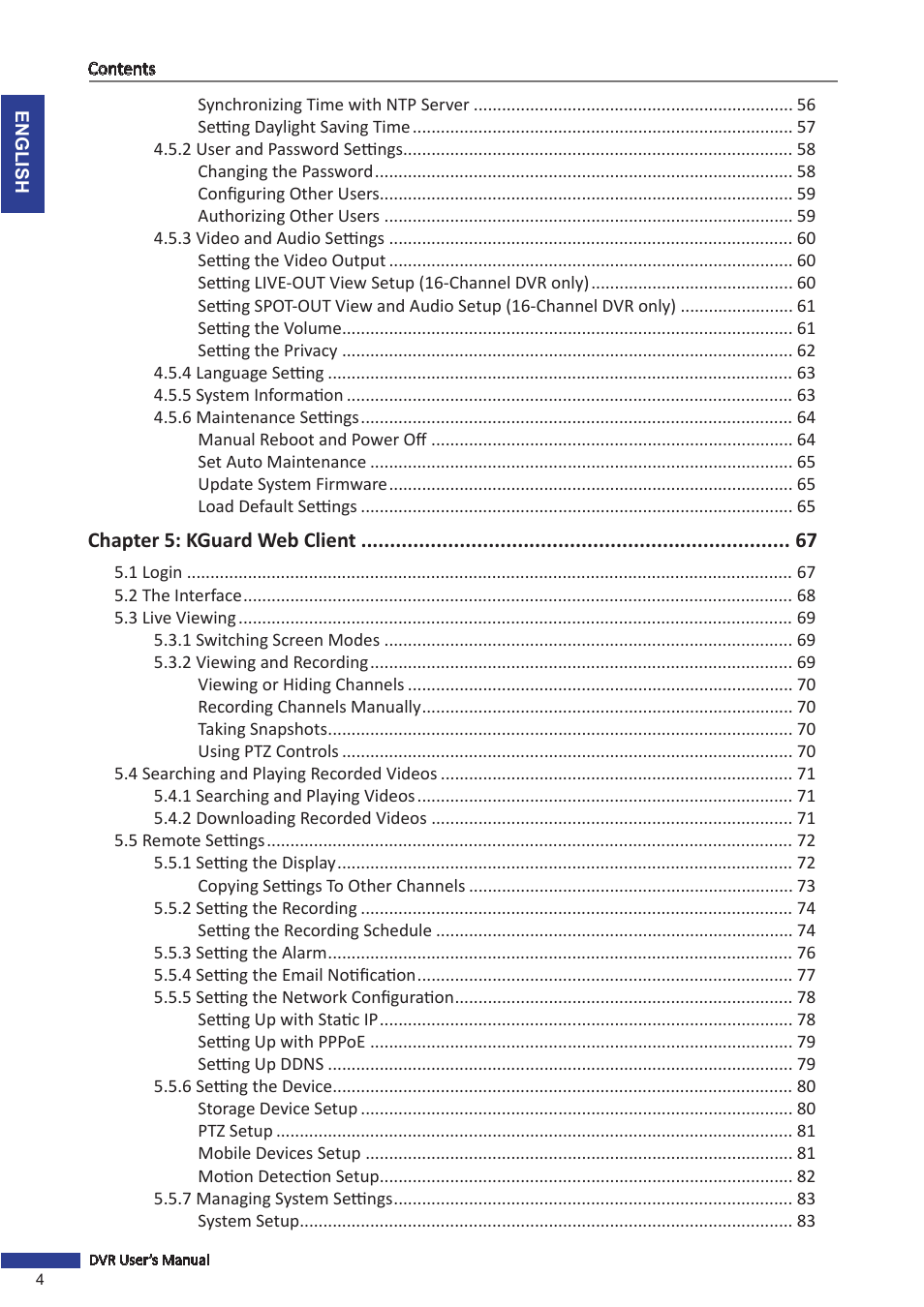 KGUARD Security SHA116.V2 User Manual | Page 4 / 99
