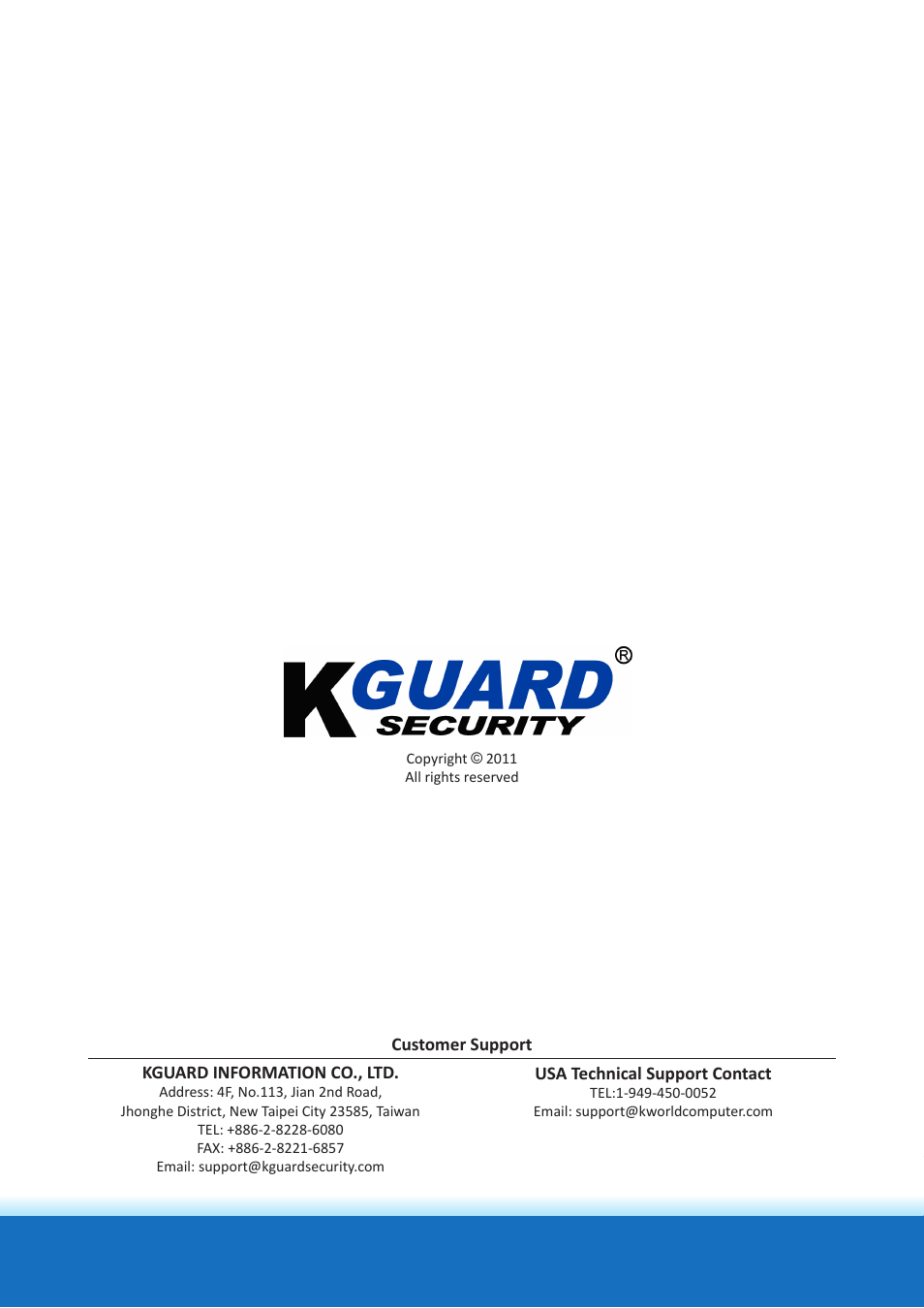 KGUARD Security SHA116.V2 User Manual | Page 99 / 99