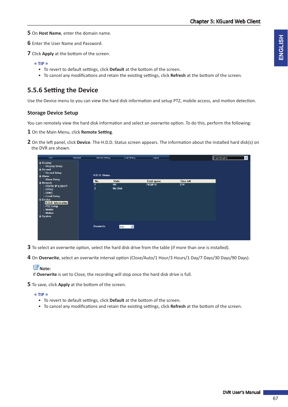 6 setting the device, Storage device setup | KGUARD Security SHA24 User Manual | Page 67 / 85