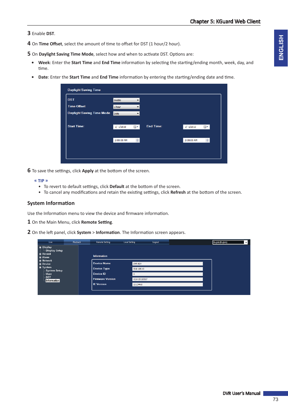 System information | KGUARD Security SHA24 User Manual | Page 73 / 85