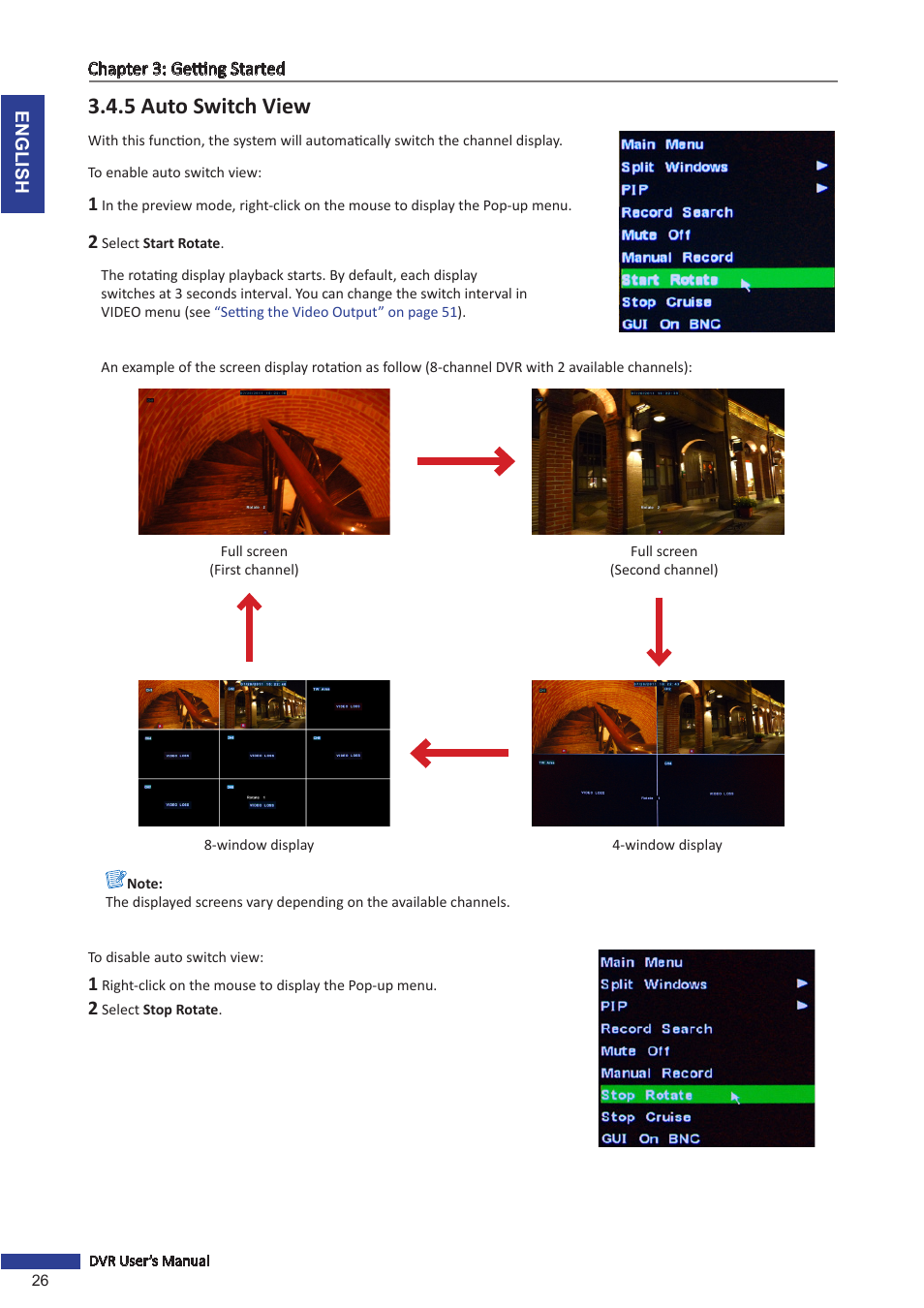 5 auto switch view | KGUARD Security SHA28 User Manual | Page 26 / 88