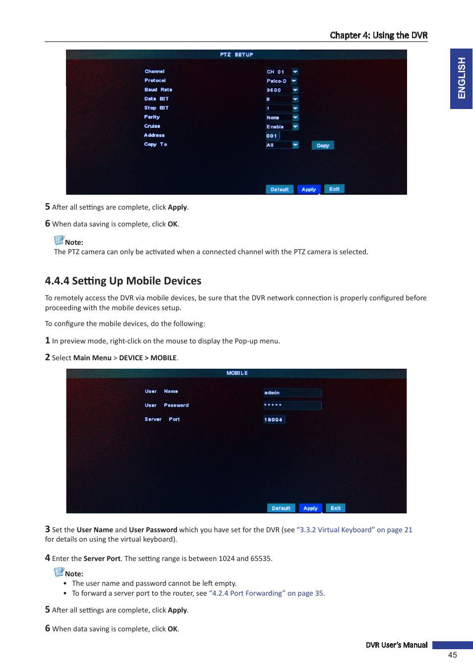 4 setting up mobile devices | KGUARD Security SHA28 User Manual | Page 45 / 88