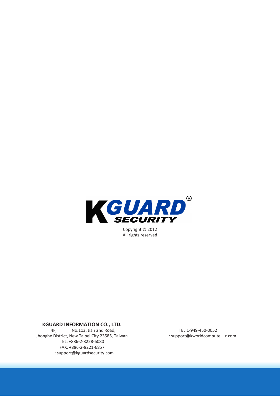 KGUARD Security EL1621 User Manual | Page 114 / 114