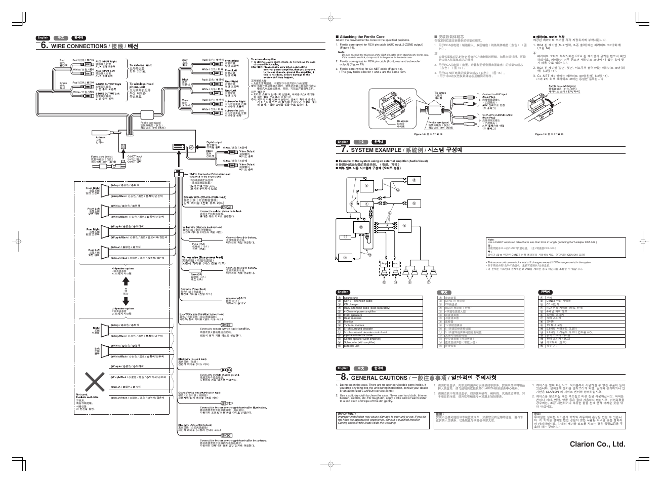 Clarion co., ltd | Clarion VXZ646 User Manual | Page 2 / 2