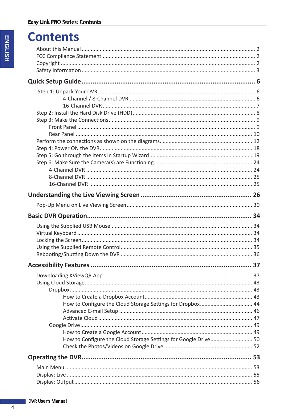 KGUARD Security EL1622 User Manual | Page 4 / 105