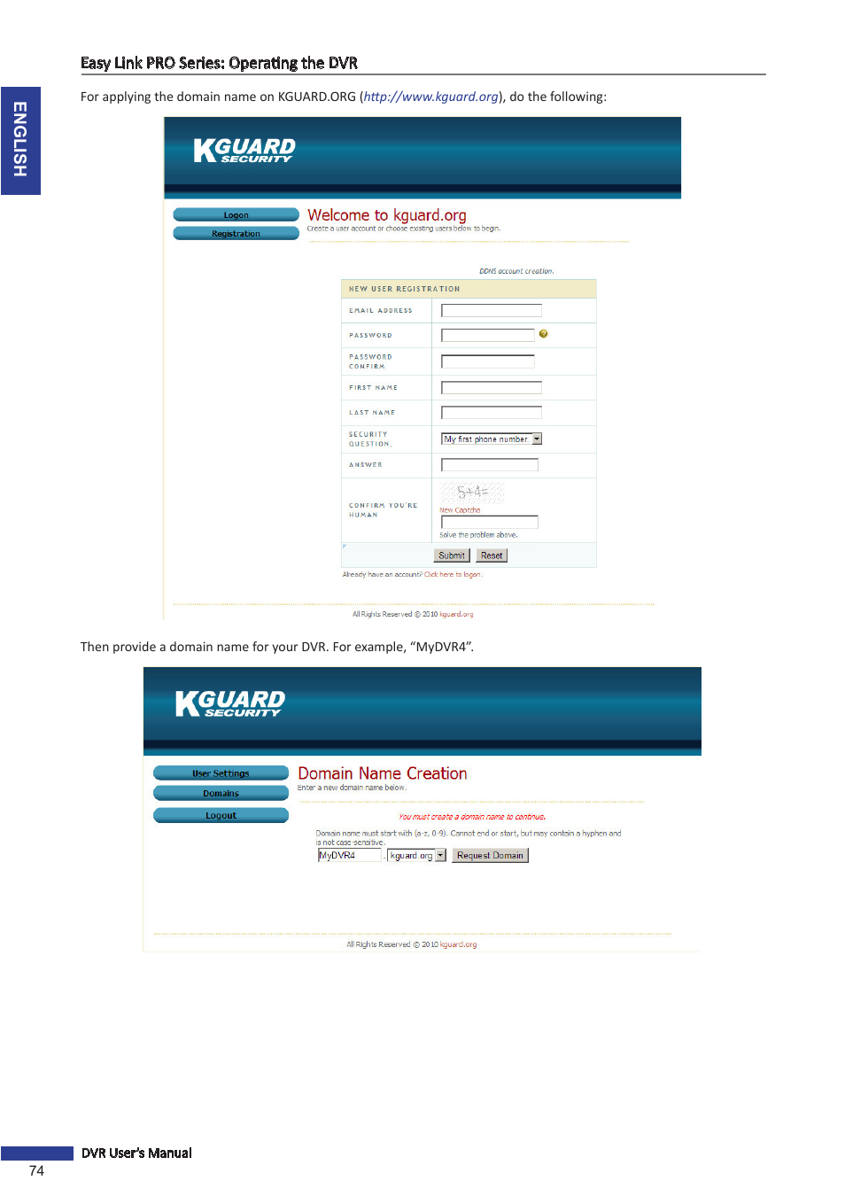 KGUARD Security EL1622 User Manual | Page 74 / 105