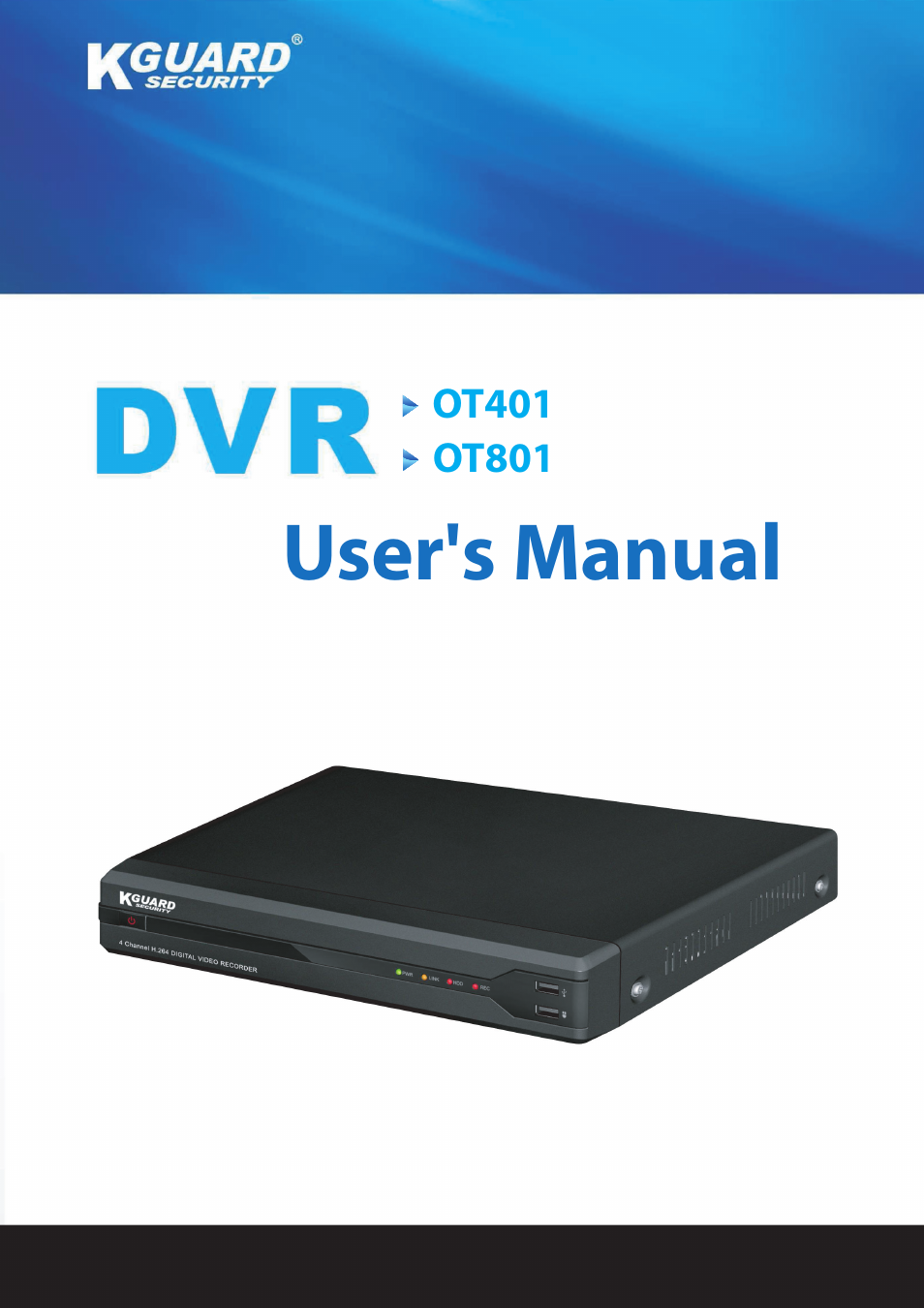 KGUARD Security OT801 User Manual | 86 pages