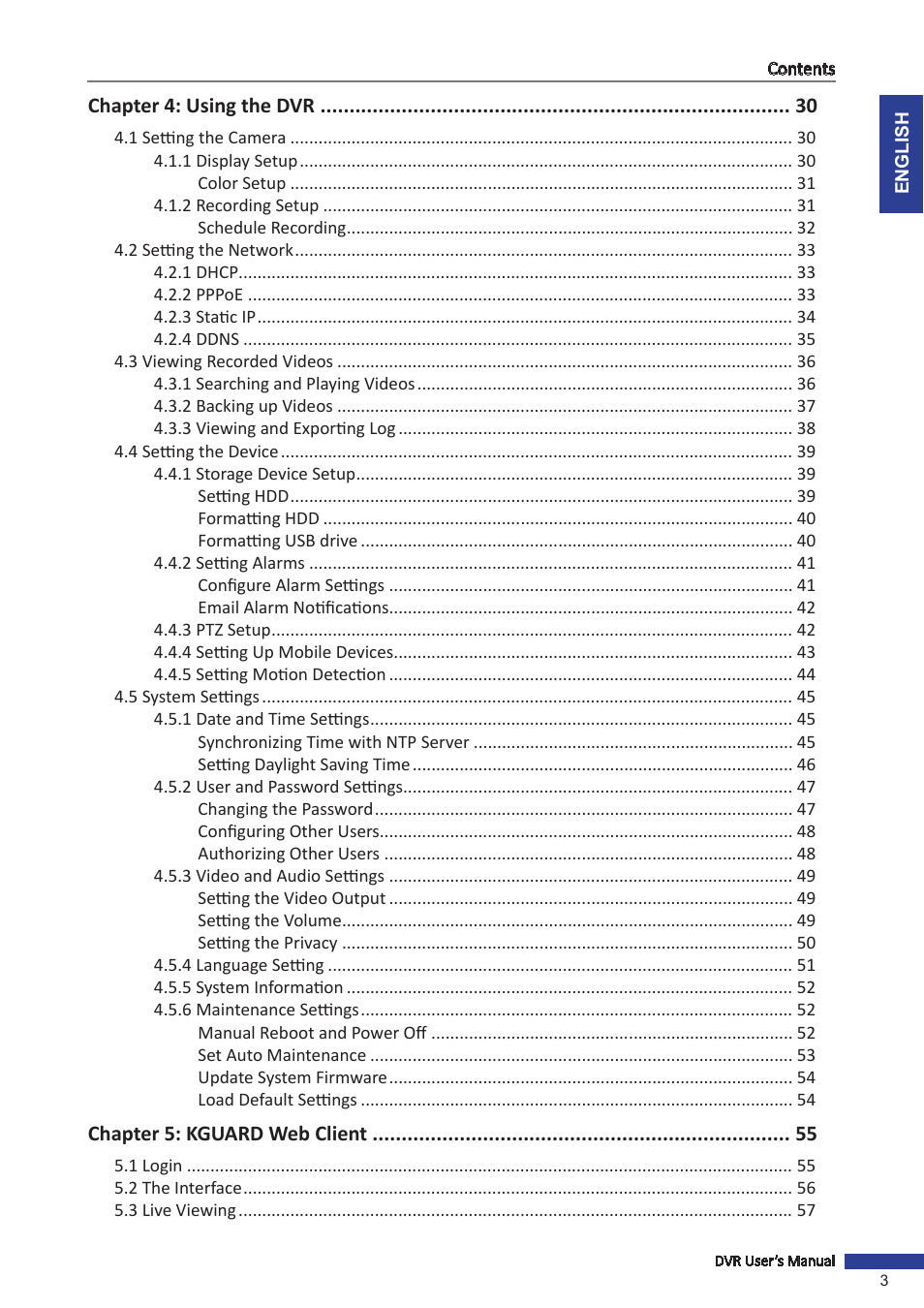 KGUARD Security OT801 User Manual | Page 3 / 86