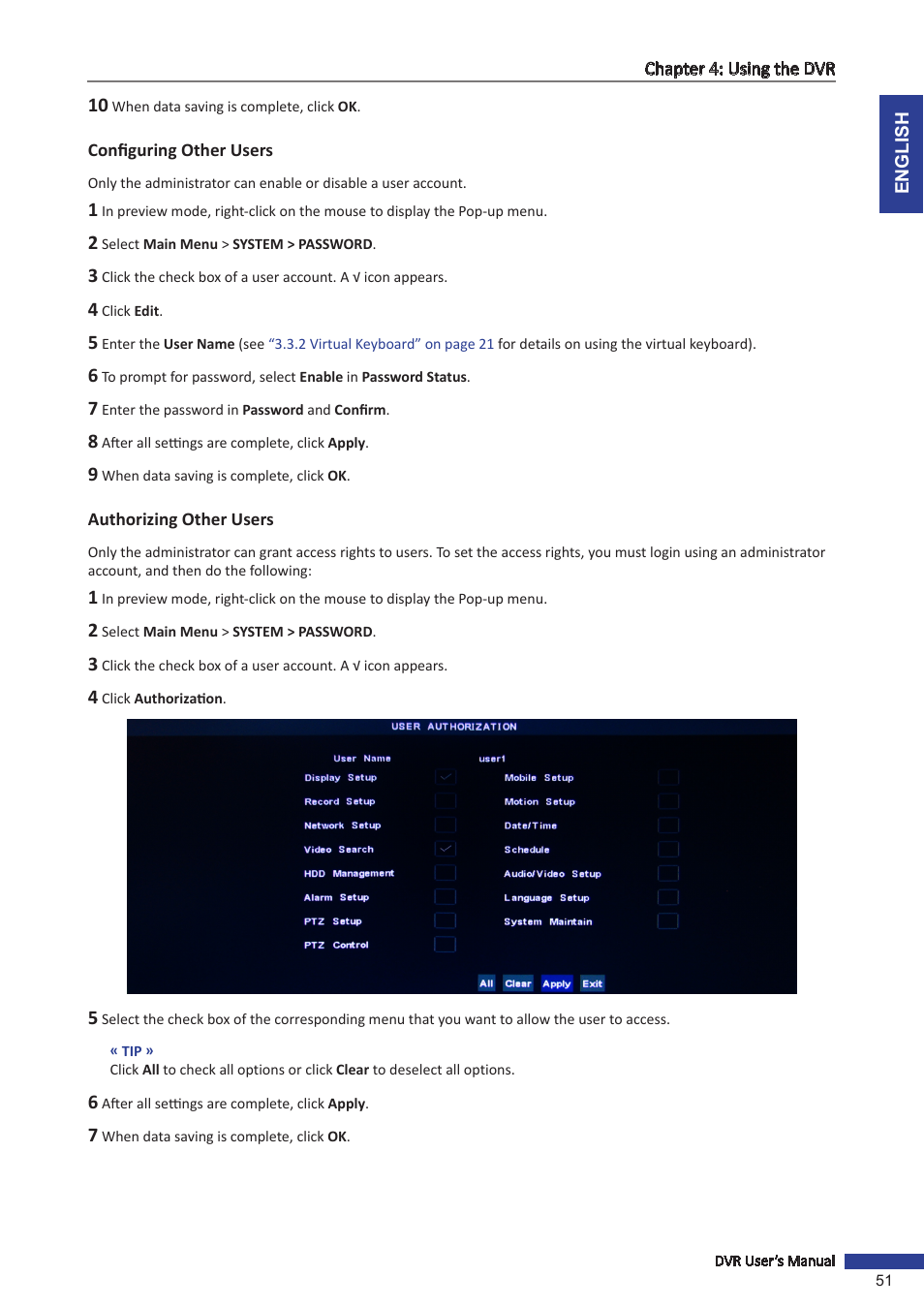 Configuring other users, Authorizing other users, Configuring other users authorizing other users | Access, see | KGUARD Security TC801 User Manual | Page 51 / 91