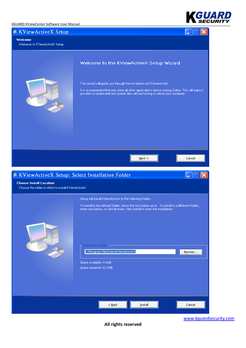 KGUARD Security KViewCenter User Manual | Page 37 / 44