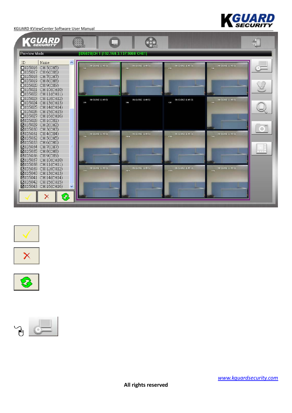 Remote connecting, System setup | KGUARD Security KViewCenter User Manual | Page 40 / 44