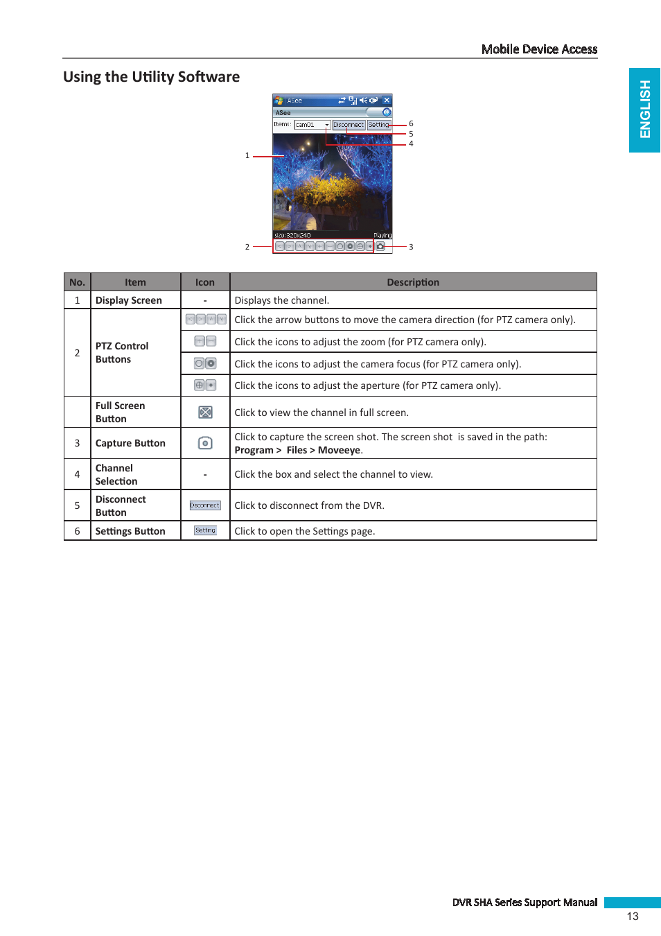 Using the utility software | KGUARD Security SHAV2 seriesDVR User Manual | Page 13 / 16