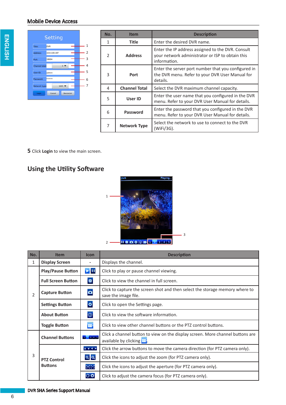 Using the utility software | KGUARD Security SHAV2 seriesDVR User Manual | Page 6 / 16