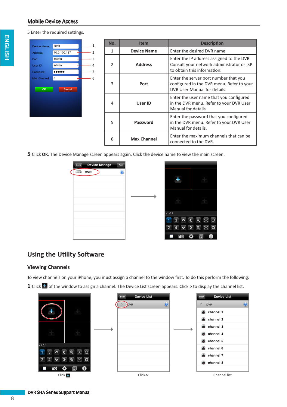 Using the utility software | KGUARD Security SHAV2 seriesDVR User Manual | Page 8 / 16