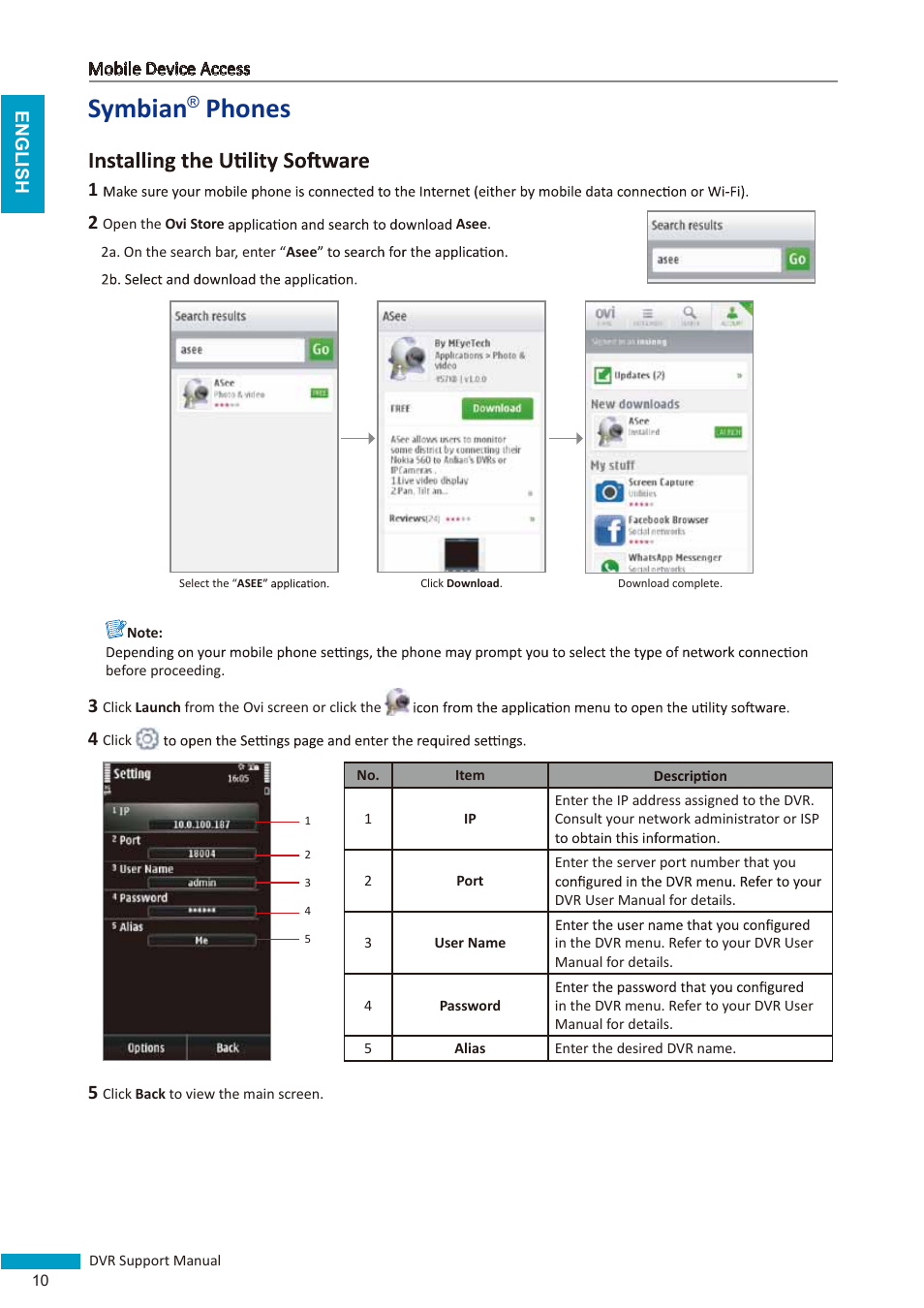 Symbian, Phones | KGUARD Security NS series User Manual | Page 10 / 21