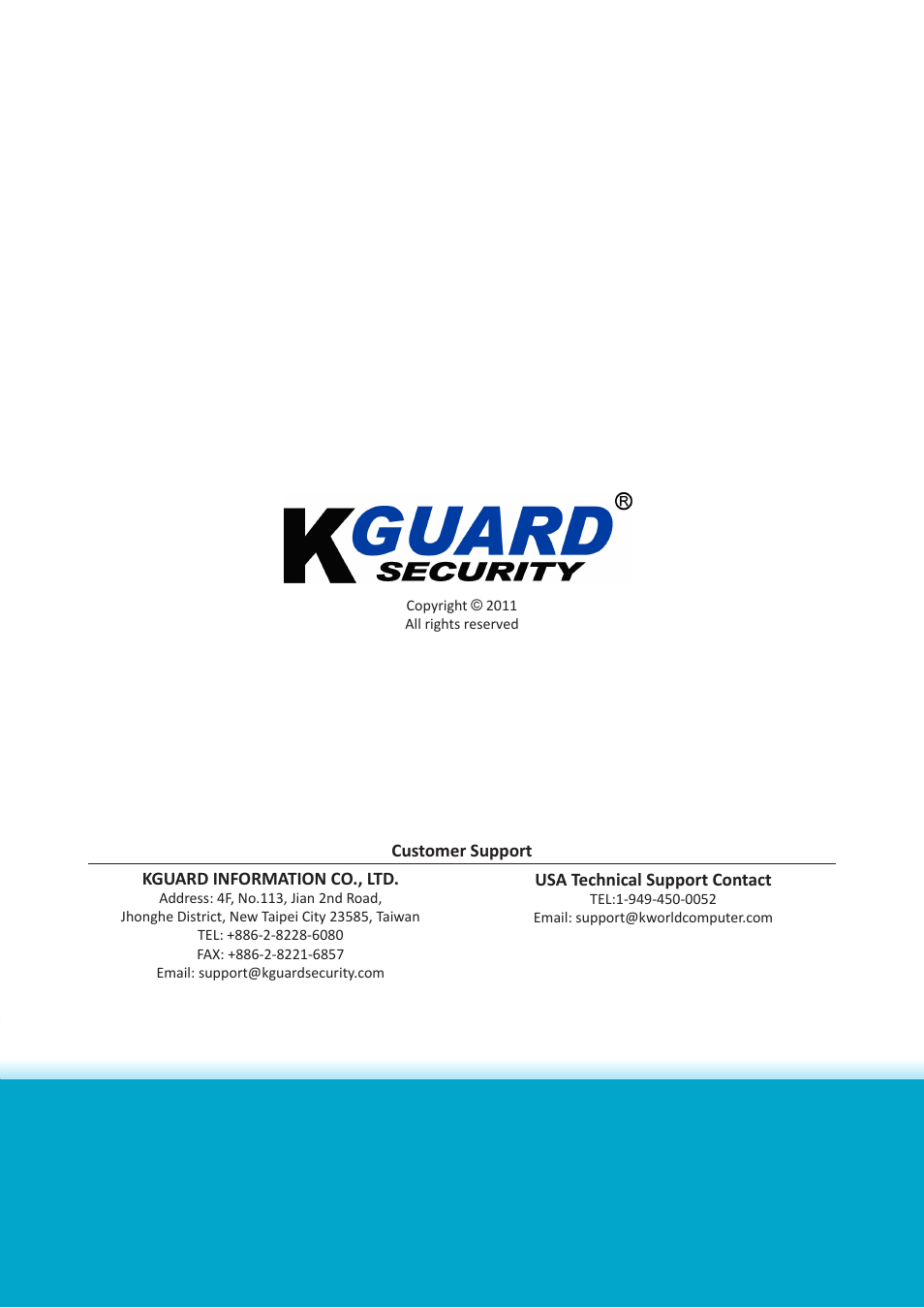 KGUARD Security NS series User Manual | Page 21 / 21