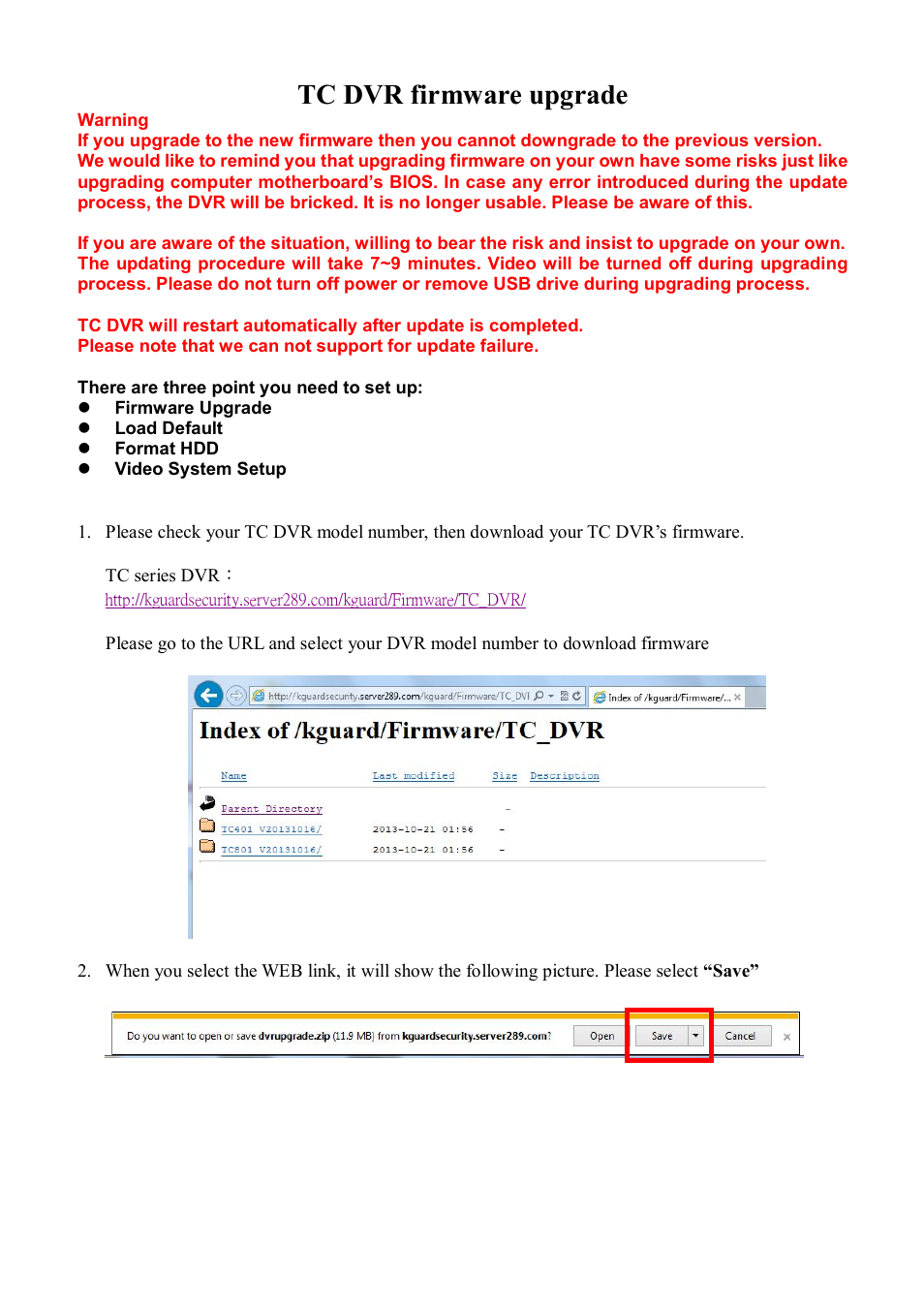 KGUARD Security TC series User Manual | 9 pages