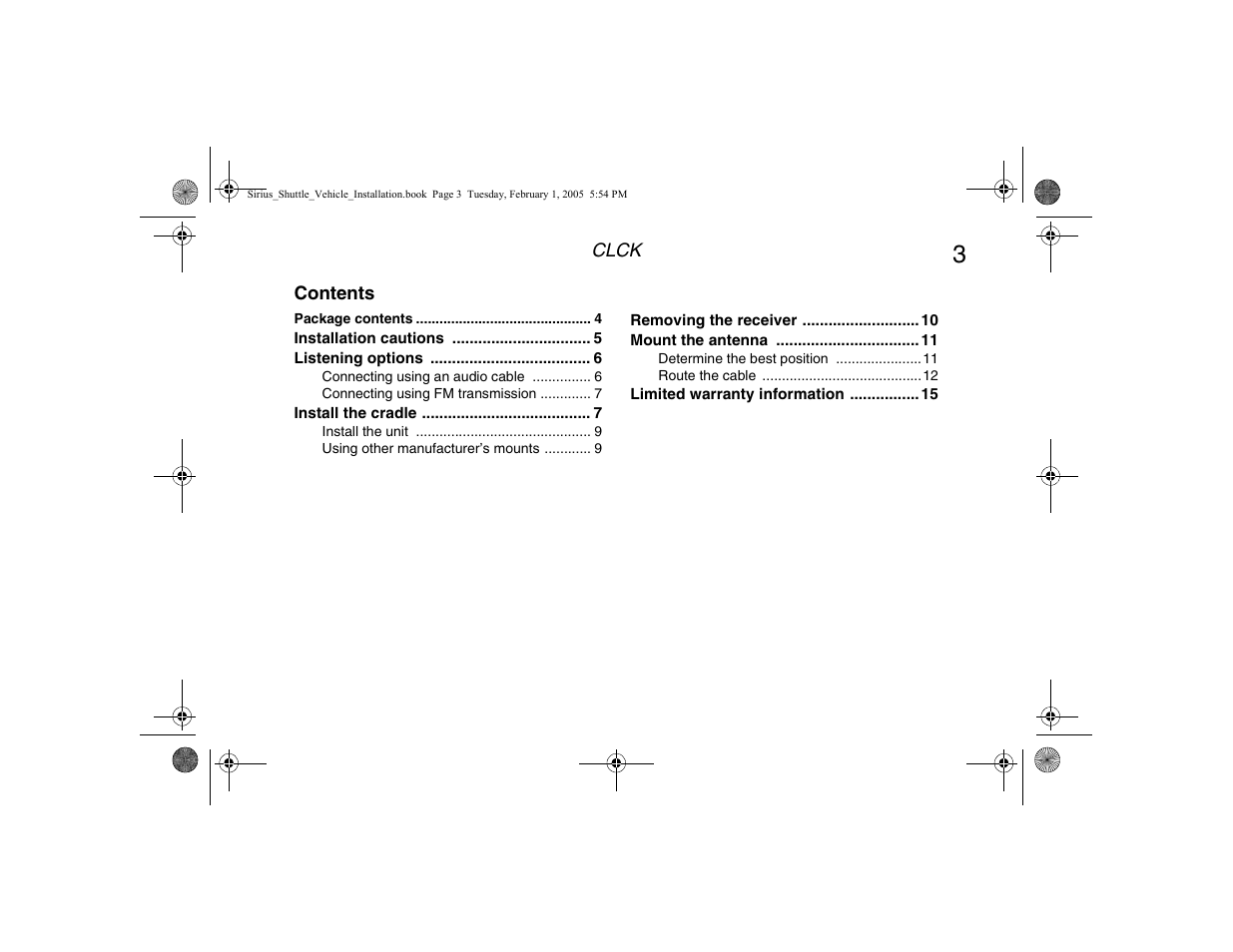 Clarion Sattelite Radio User Manual | Page 5 / 20