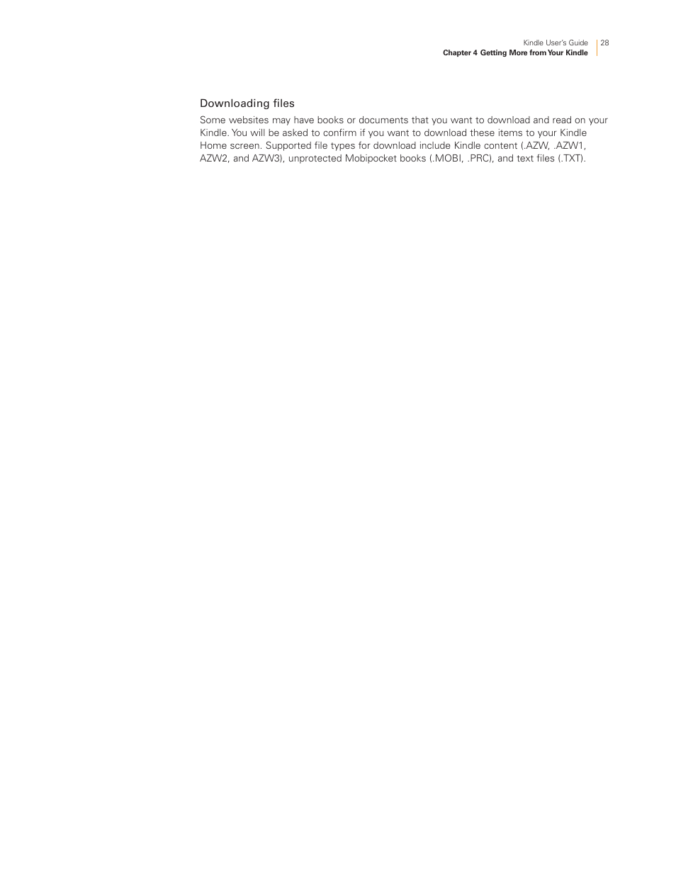 Downloading files | Kindle Touch 3G User Manual | Page 28 / 36