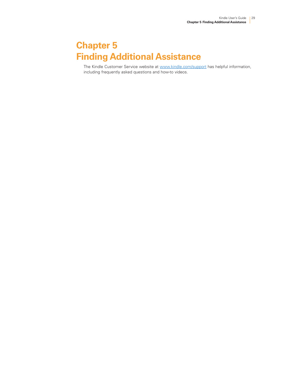 Chapter 5 finding additional assistance | Kindle Touch 3G User Manual | Page 29 / 36