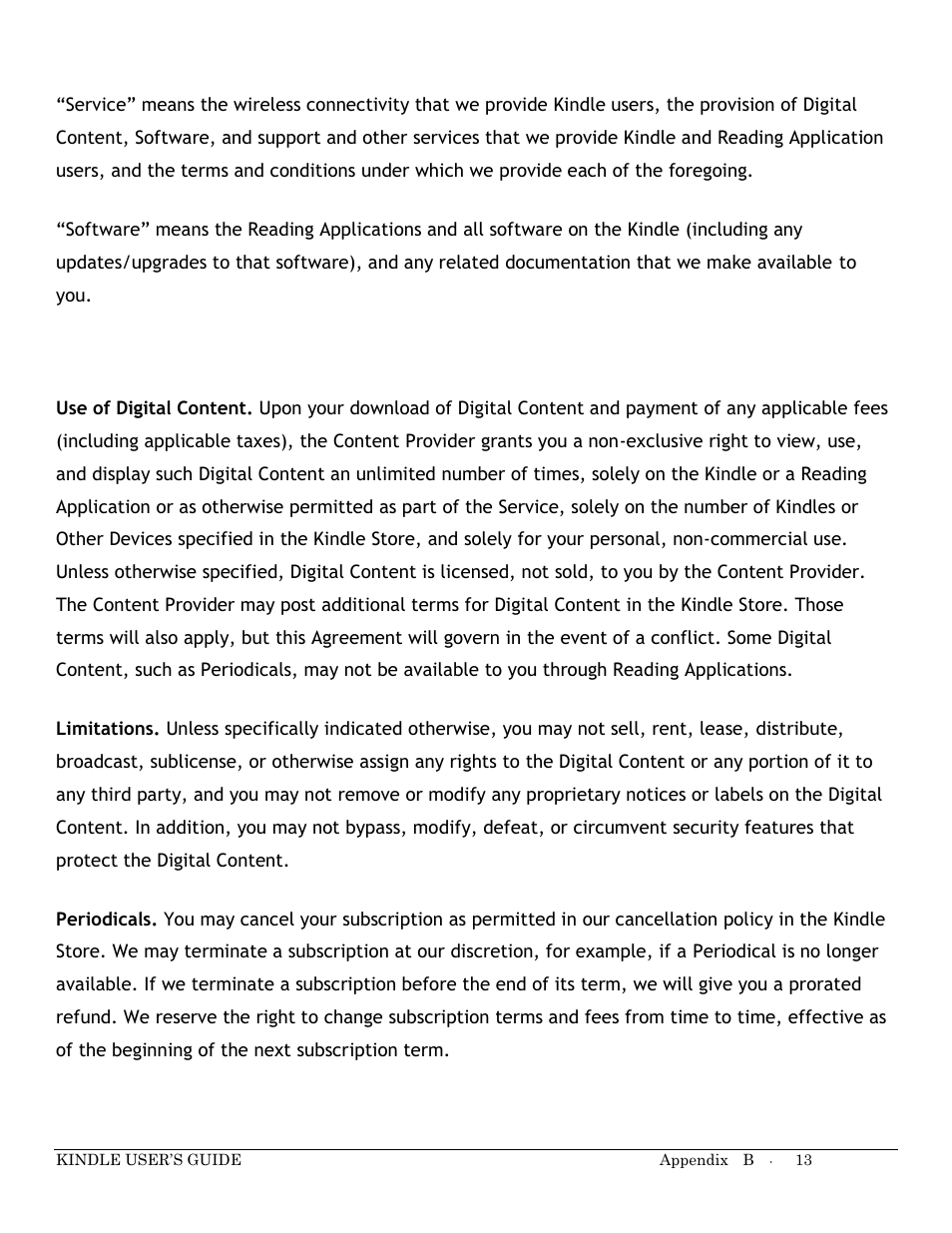 Digital content | Kindle Keyboard User Manual | Page 13 / 28
