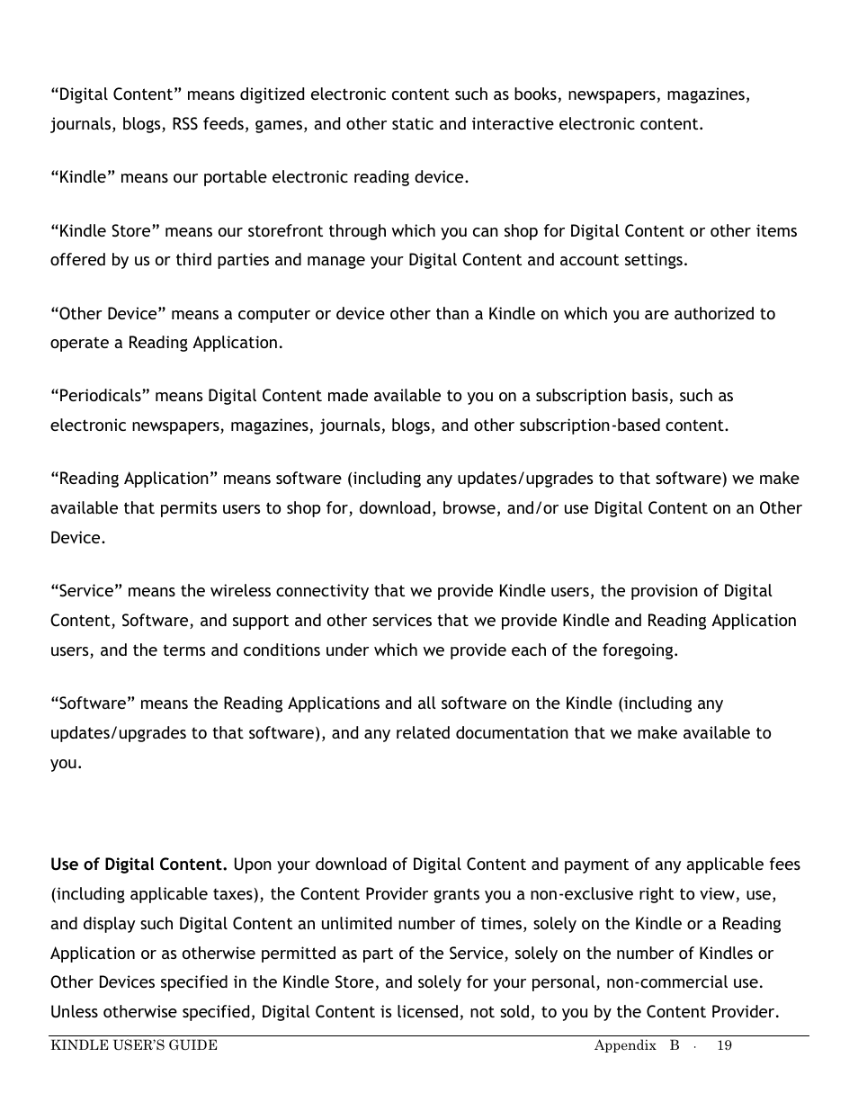 Digital content | Kindle Keyboard User Manual | Page 19 / 28