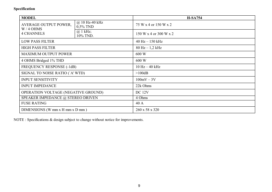 Hyundai H-SA754 User Manual | Page 9 / 17