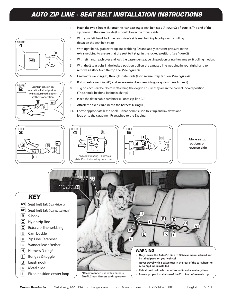 Kurgo Auto Zip Line User Manual | 2 pages