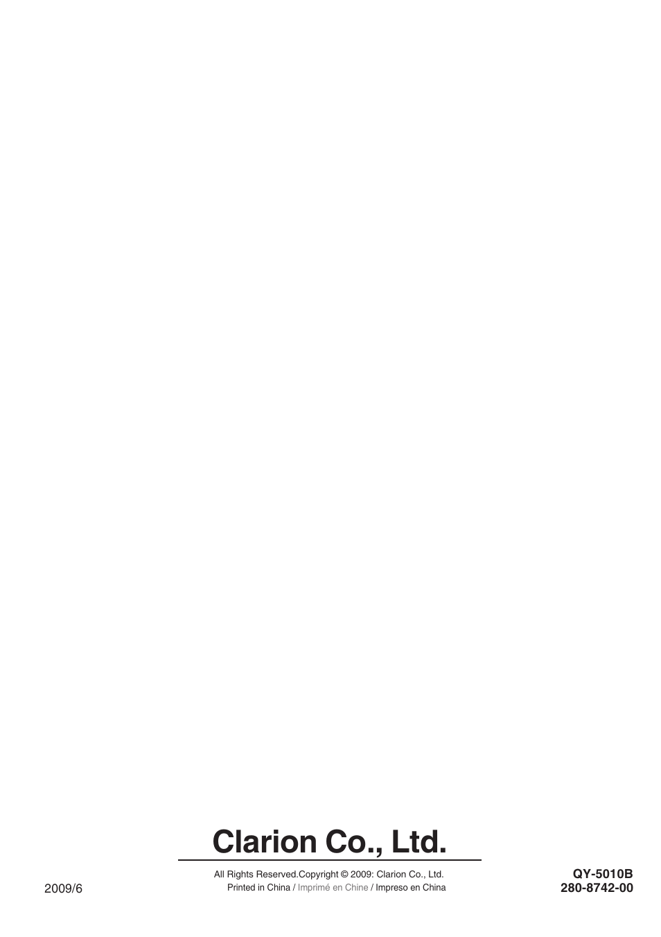 Clarion co., ltd | Clarion NX509 User Manual | Page 69 / 69