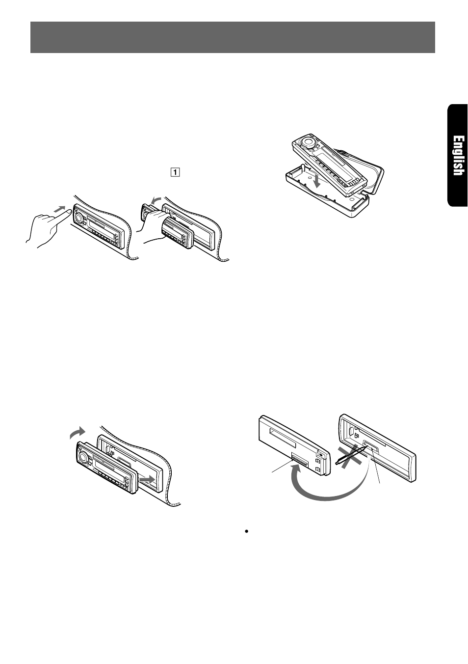 Removing the dcp, Attaching the dcp, Storing the dcp in the dcp case | Clarion RMX465D User Manual | Page 5 / 18