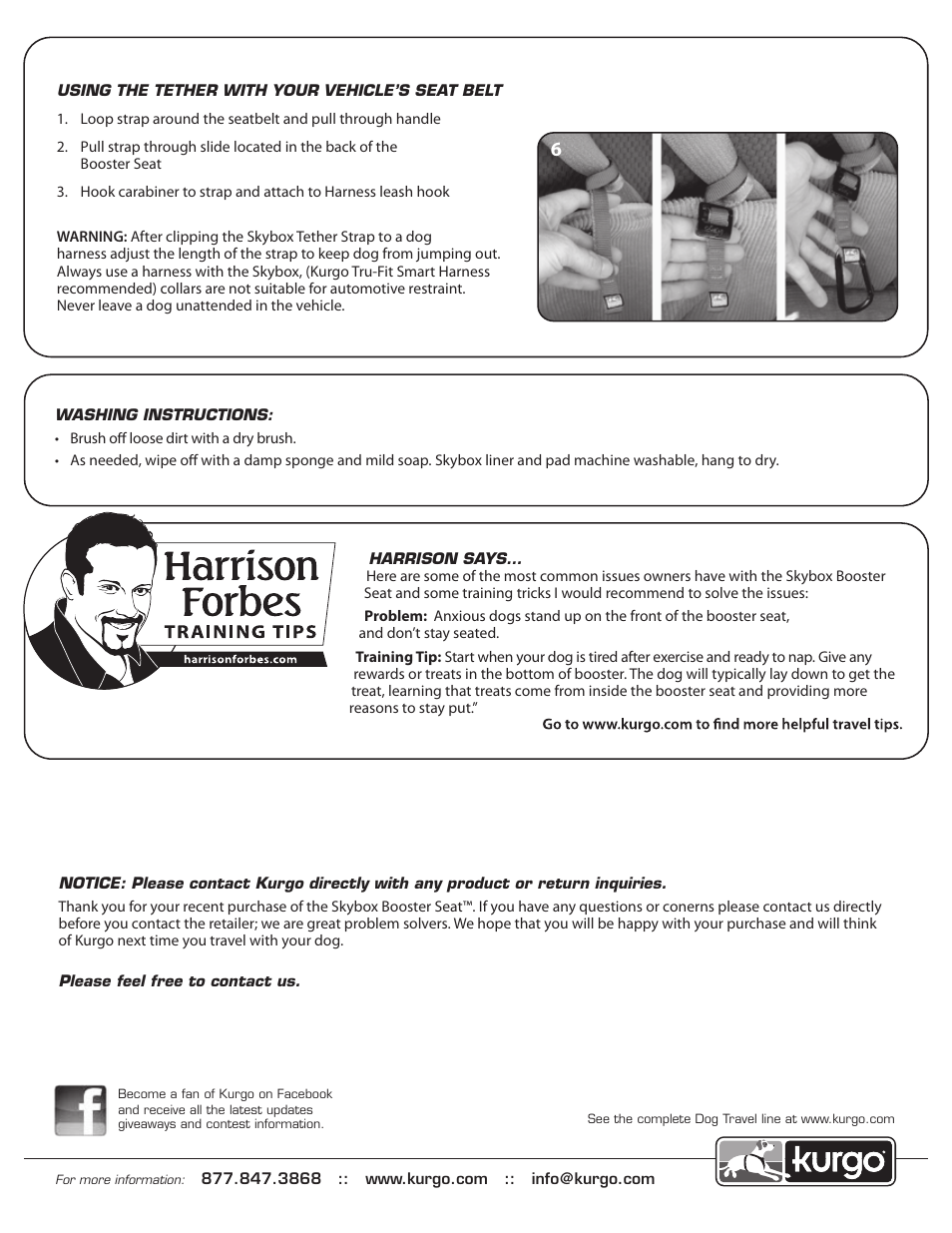 Sbbs_eng_5-11_lo2 | Kurgo Skybox Booster Seat User Manual | Page 2 / 2