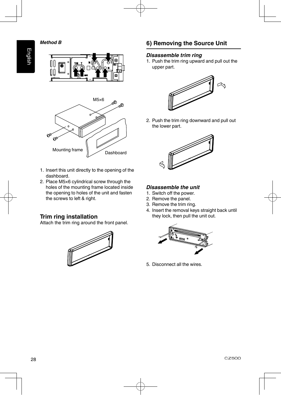 Clarion CZ500 User Manual | Page 28 / 31