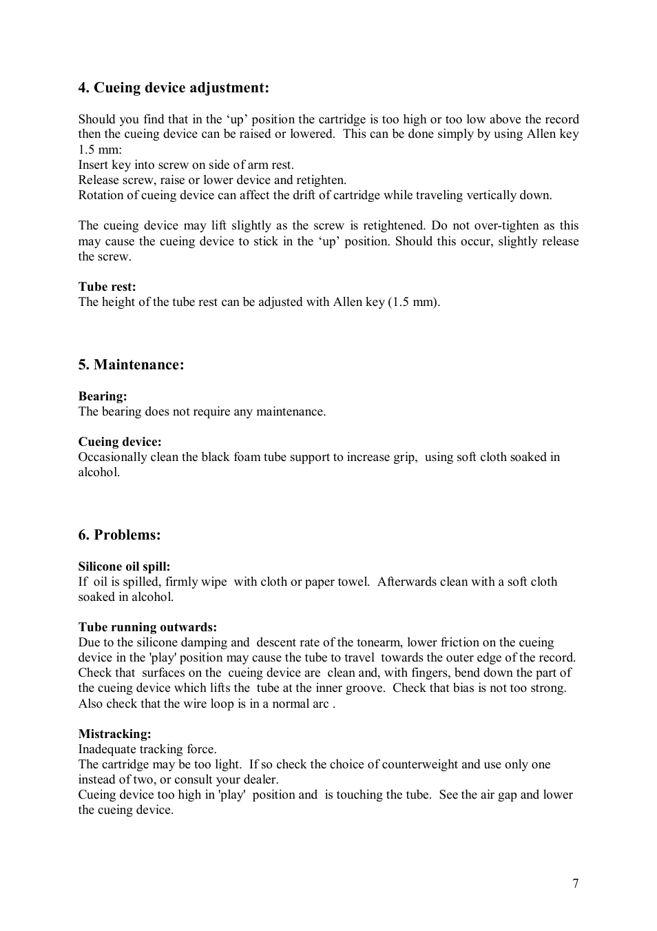 Kuzma STOGI S 12  VTA 130404 User Manual | Page 7 / 8