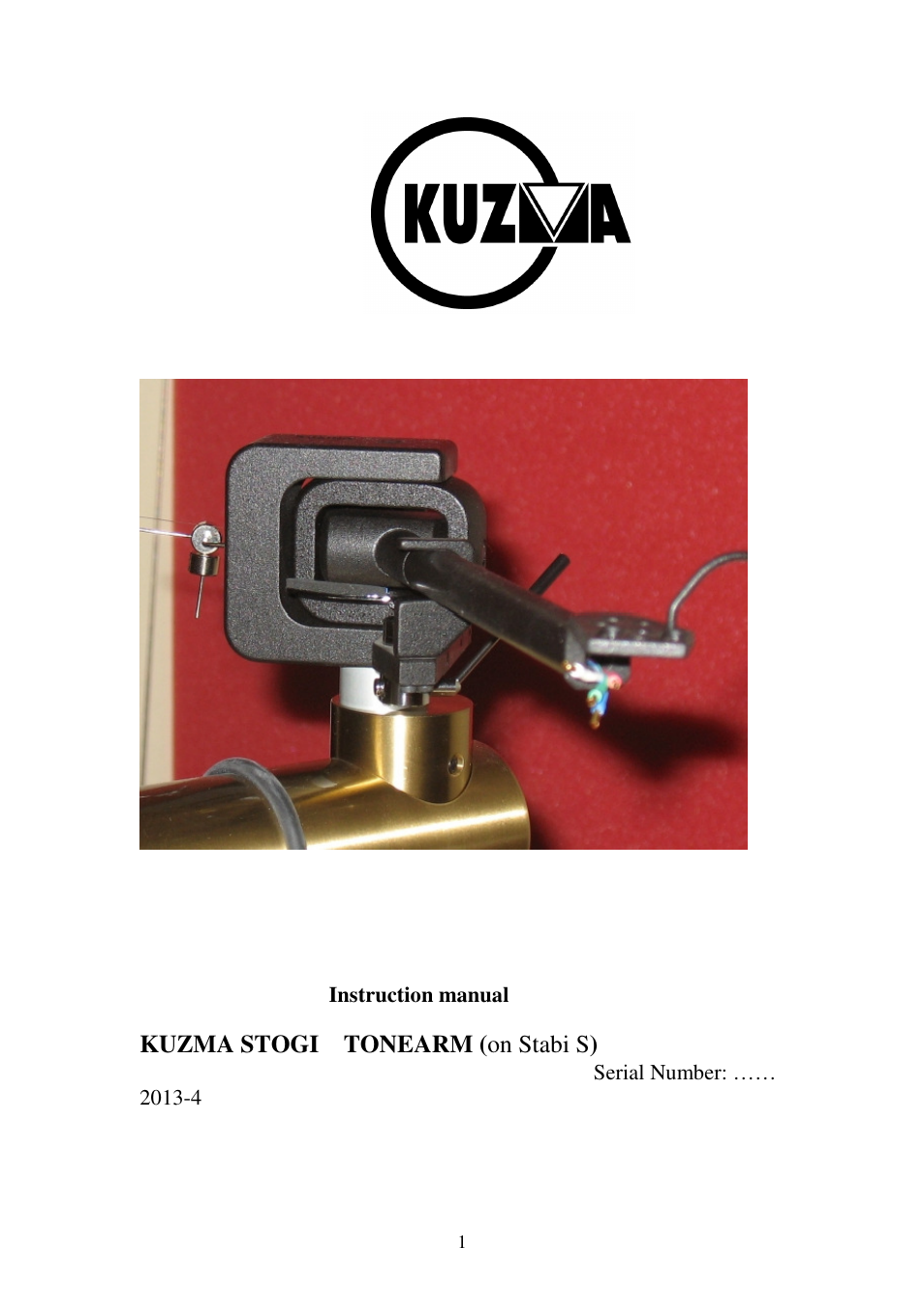 Kuzma STOGI 130419 User Manual | 20 pages