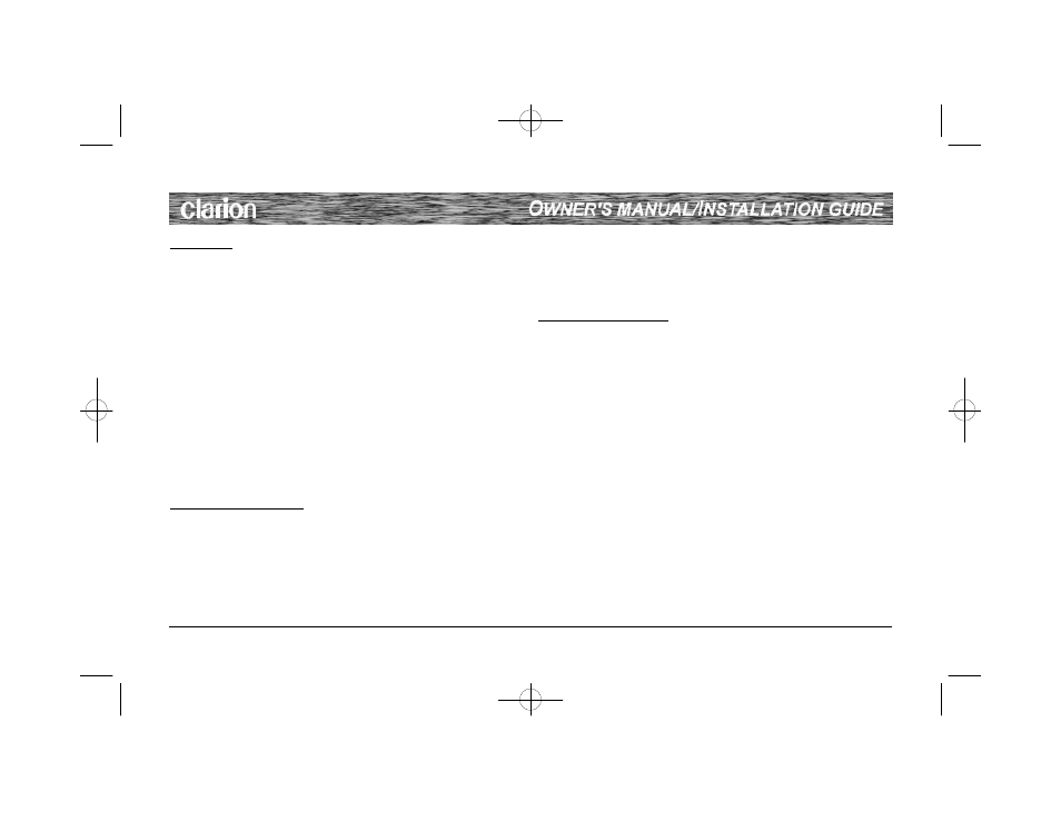 Clarion WH 105 User Manual | Page 3 / 12