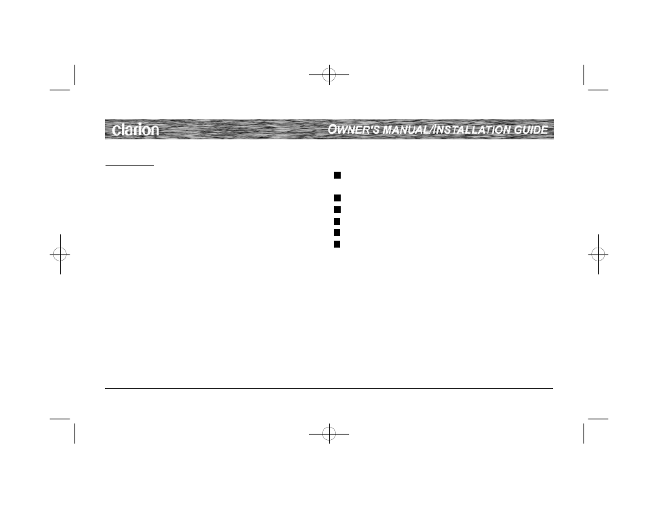 Clarion WH 105 User Manual | Page 4 / 12
