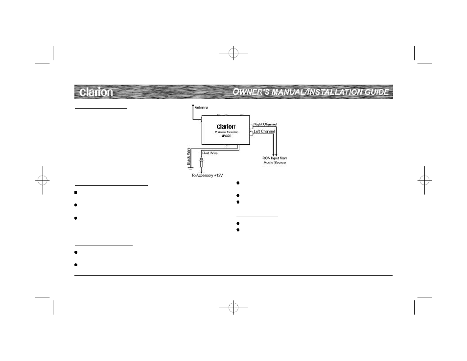 Clarion WH 105 User Manual | Page 9 / 12