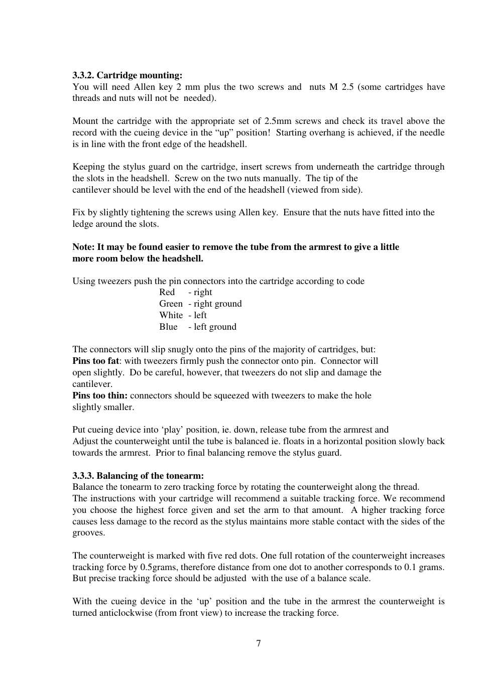 Kuzma STOGI REF 313 110513 User Manual | Page 7 / 15