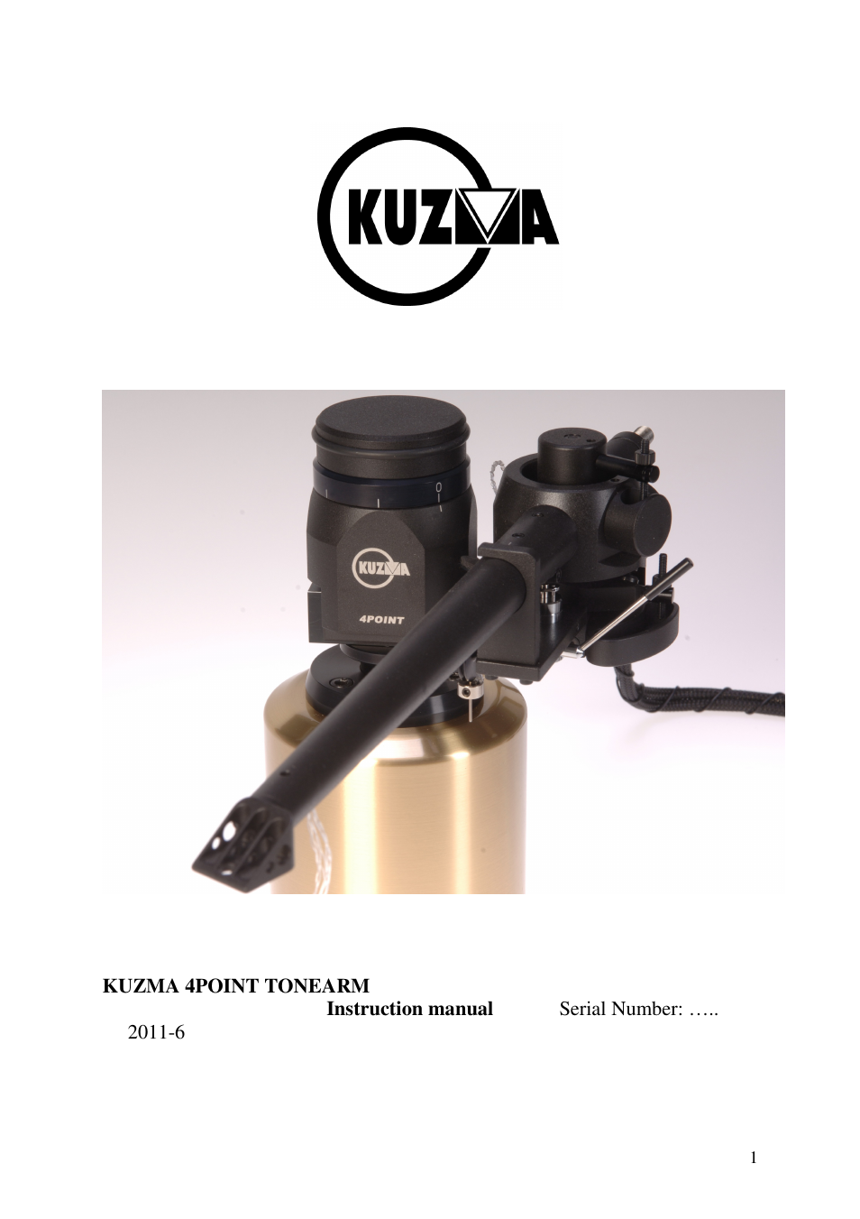 Kuzma 4POINT 110630 User Manual | 19 pages