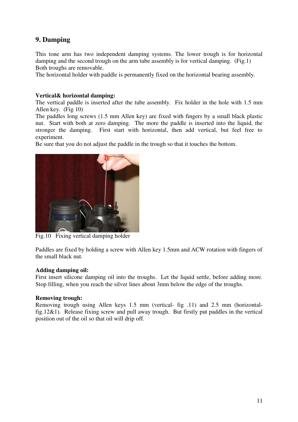 Kuzma 4POINT 110630 User Manual | Page 11 / 19