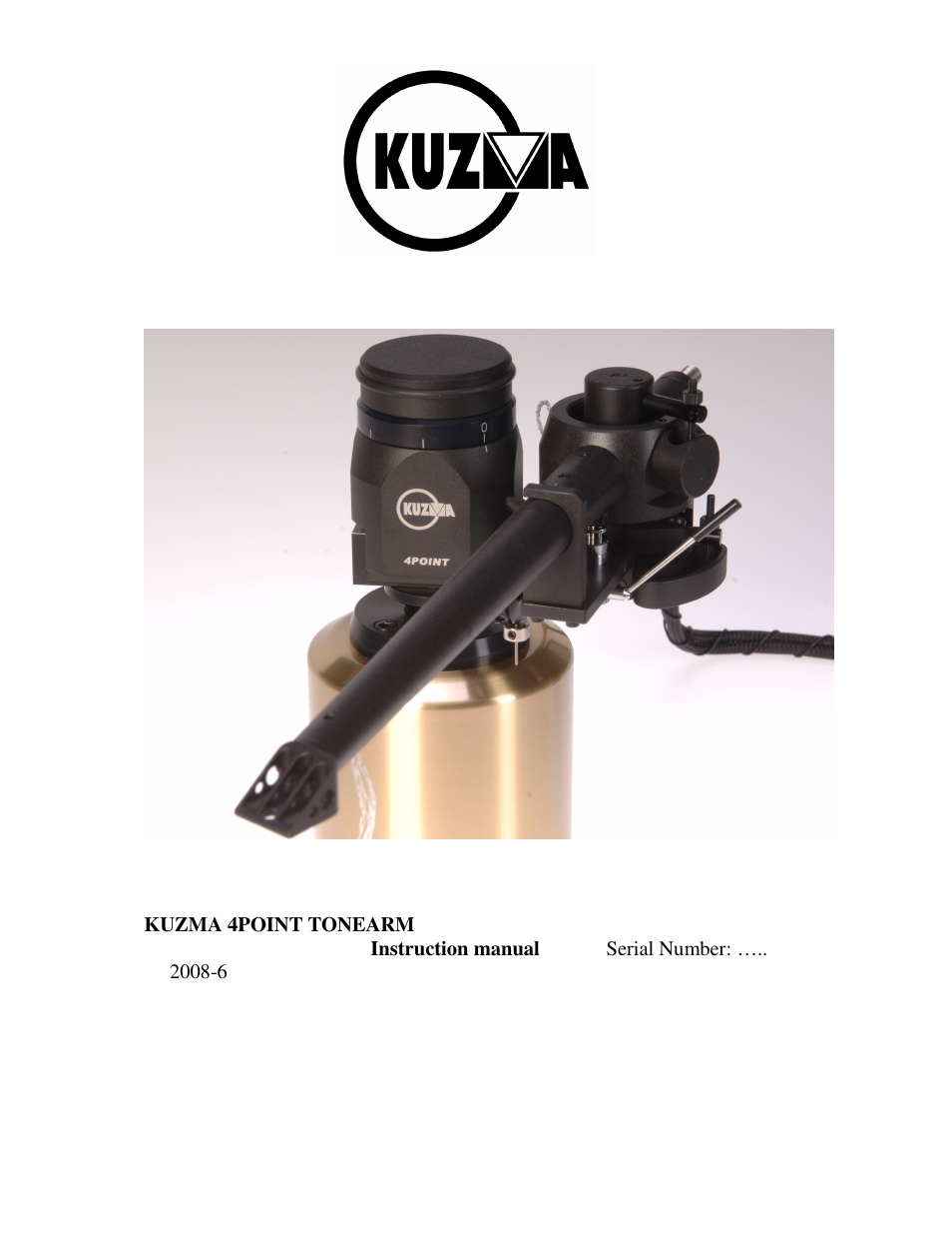 Kuzma 4Point 2008-6 User Manual | 11 pages