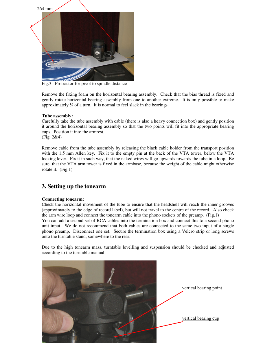 Setting up the tonearm | Kuzma 4Point 2008-6 User Manual | Page 5 / 11
