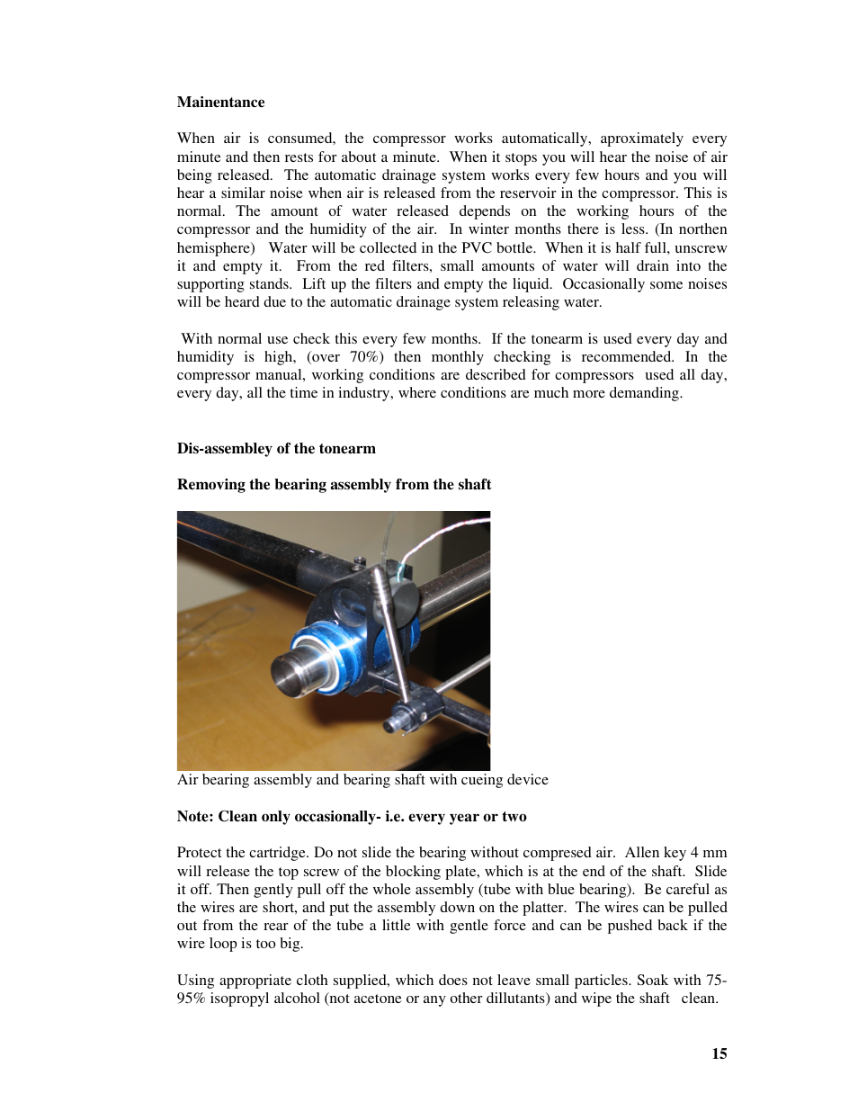 Kuzma AIR LINE 2007-6 User Manual | Page 15 / 17