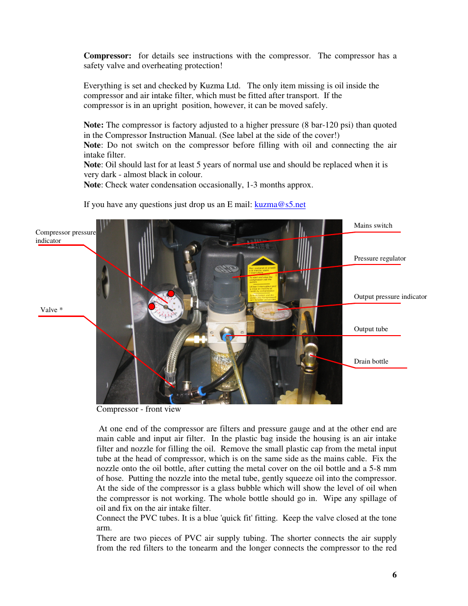 Kuzma AIR LINE 2007-6 User Manual | Page 6 / 17