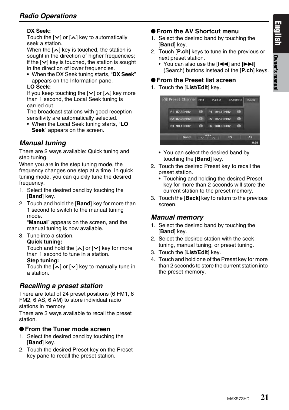 English | Clarion MAX973HD User Manual | Page 117 / 187